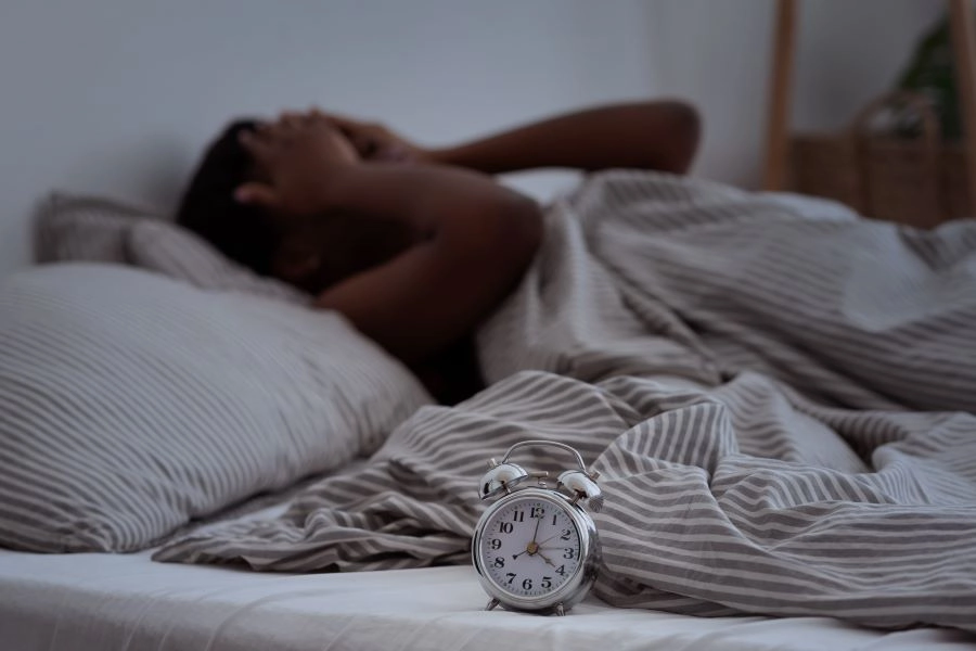 Person having trouble sleeping